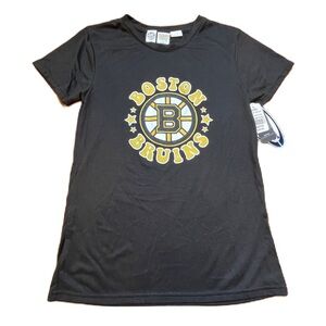 Boston Bruins woman's Black Short Sleeve T-shirt NWT Size Medium‎
